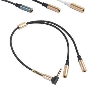 1Pcs 1 Male To 2 Female Audio Cable Splitter 3.5mm Audio Aux Cable Male To 2x Female Stereo Extension Headphone Splitter Cord