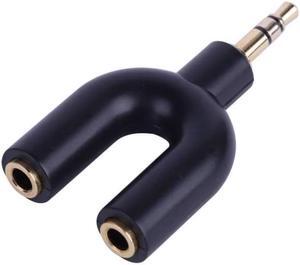 1Pcs 3.5mm Stereo Headphone Adapter Headphone Splitter One Split Into Two U Adapter Plug for PC MP3 MP4 Smartphone Player Audio Cable