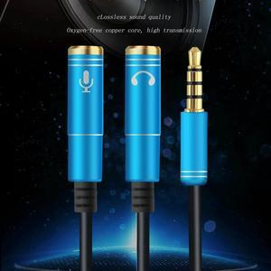 1Pcs KPFLY 3.5mm Audio Splitter Cable for Computer Jack 3.5mm 1 Male to 2 Female Mic Y Splitter AUX Cable Headset Splitter Adapter