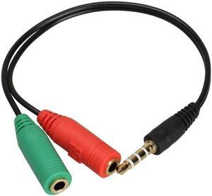 1Pcs 3.5mm Male to 2 Female Stereo Headphone Microphone Earphone Audio Y Splitter Extension Cable Adapter Plug Jack Cord Audio Cable