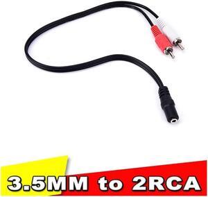 1Pcs 3.5mm Y Adapter 2RCA Audio Cables Stereo AUX Female To Mini Jack To Male 2 RCA Plug Y Adapter 1/8 Stereo Splitter Connector Wire