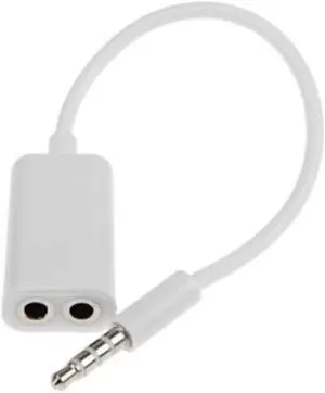 1Pcs Aux Splitte 3.5mm Double Jack Headphone Splitter Microphone Audio Adapter 2 In 1 Headphone Jack Microphone Hole for Mobile Phone