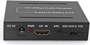 1Pcs HDMI to HDMI+Audio SPDIF+L/R 4Kx2K 2.0 18Gbps Audio Extractor Converter Adapter Splitter LED Indication Support 1080P 3D HDCP2.2