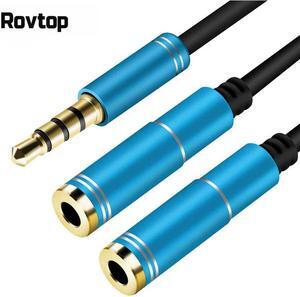 1Pcs 3.5mm Audio Splitter Cable 3.5mm Male to 2 Port 3.5mm Female with Mic 3.5 Extension Aux Cable Adapter for iPhone Speaker