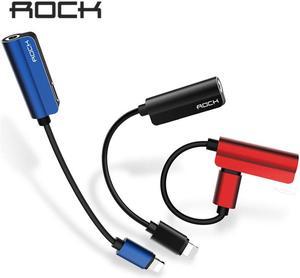 1Pcs ROCK 3.5mm Audio Cable for iPhone Charging Wire Splitter Cable Lighting to 3.5mm Headphone Adapter Cord for iphone 7 8 X