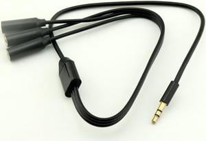 1Pcs 3.5mm Male Plug 3 Pole to 3x 1/8" 3.5mm Stereo 3 Pole Jack Female Audio AUX Splitter Adapter Cable Cord 50cm