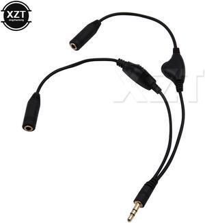 1Pcs Headphone Splitter Audio Cable 3.5mm Male to 2 Female Jack Earphone Y Splitter Adapter Aux Cable for iPhone Samsung MP3 Player