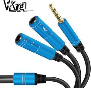 1Pcs VVKing 3.5mm Audio Splitter Cable for Computer Jack 3.5mm 1 Male to 2 Female Mic Y Splitter AUX Cable Headset Splitter Adapter