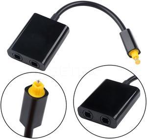 1Pcs Digital SPDIF Optical Audio Splitter Adapter 2 Way Toslink Splitter SPDIF Optical Cable Splitter Hub 1 input 2 Output