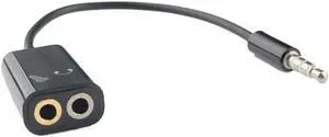 1Pcs 3.5mm Audio Splitter Adapter Converter AUX Plug Male to Female Mic Speaker/Earphone Jack Y Splitter for Computer Laptop