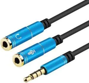 1Pcs 3.5mm Audio Splitter Cable Earphone Extension Cables 3.5mm Jack Plug Male To 2 Female Headphone Microphone Adapter