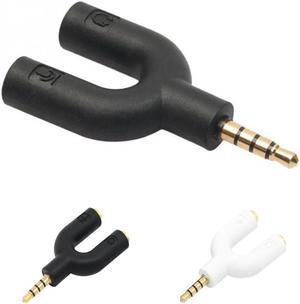 1Pcs 3.5mm Stereo Audio Male to 2 Female Headset Mic TRRS Y Splitter Adapter for smart phone