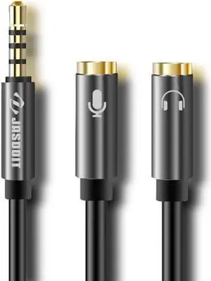 1Pcs 3.5mm Aux Cable Audio Splitter for Computer Jack 3.5mm 1 Male to 2 Female Mic Y Splitter AUX Cable Headset Splitter Adapter