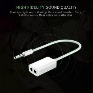 1Pcs 3.5mm Jack Earphone Splitter Cable 1 Male to 2 Female headphone Audio Splitter Adapter for MP3 Mobile Phone 3.5mm cable aux