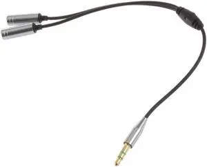 1Pcs Universal Earphone Headphone Audio Extension Cable Stereo Y Splitter Cable Adapter Line Male to 2 Female