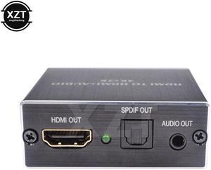 1Pcs HDMI audio extractor HDMI to HDMI and Optical TOSLINK SPDIF+3.5mm Audio Converter HDMI Audio Splitter Adapter