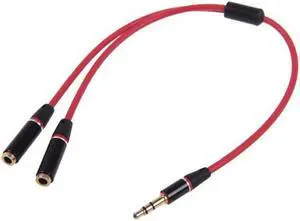 1Pcs Audio Cable Jack 3.5mm Male to 2 Female Earphone Extension Cable 3.5mm Headphone Splitter Adapter for mobile phone Laptop