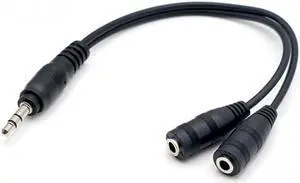 1Pcs 3.5mm Jack 1 in 2 Couples Sudio Line Earbud Headset Y Splitter Cable Headphone Earphone Adapter For Tablet Phone MP3 MP4