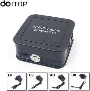 1Pcs DOITOP Mini TOSLINK SPDIF 1x3 Digital Fiber Optic Splitter 1 Input 3 Audio Output Splitter Adapter