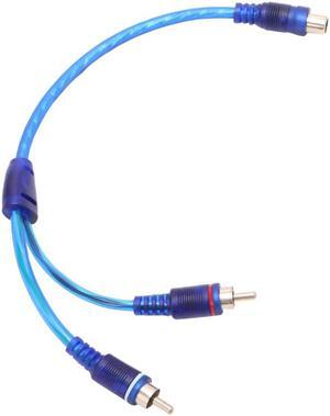 1Pcs 1 Female RCA 2 Male Splitter Connector Stereo Audio Signal Adapter Cable Wire