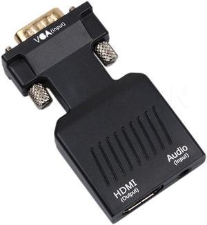 1Pcs HDMI Female to VGA Male Converter with Audio Adapter Support 1080P Signal
