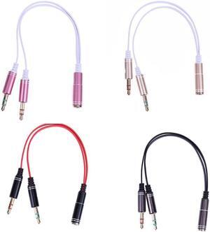 1Pcs 3.5mm Audio Splitter Adapter Cable for Computer Jack 3.5mm 1 Male to 2Female Mic Y Splitter Cable Headset Splitter Adapter Cable