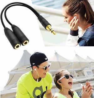 1Pcs 3.5mm Stereo Audio Splitter Cable One Male to Two Female Headphone Headset Mic Y Splitter Stereo Audio Adapter Cable