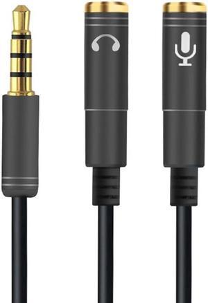 1Pcs Universal 2 in 1 3.5mm Stereo Audio Male to 2 Female Headset Mic Y Splitter Cable Adapter Connector for Mobile phone