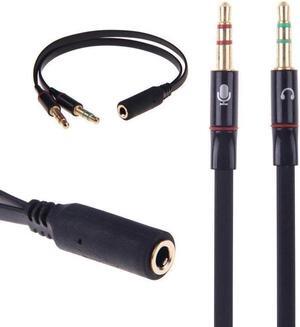 1Pcs 3.5 Mm Headphone Earphone Audio Cable Microphone 1 Female To 2 Male Connected Cord Y Splitter Adapter