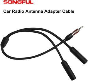 1Pcs Auto Car 2 in 1 Radio Antenna Splitter Extension Cable Vehicle AM FM Antena Aerial Adapter Male to Dual Female SMB Splitter Cord