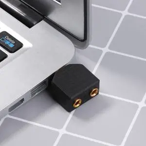 5pcs/Set Gold Plated 3.5mm Male Stereo to Dual 3.5mm Female Jack Y Splitter Audio Adapter Converter Connector