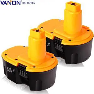 2 Pack 14.4V Ni-MH Battery for DEWALT 4.0Ah DC9091 DE9038 DW9091 DW9094 Cordless Power Tools