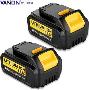 2 Pack 6.0Ah DCB206-2 For DEWALT 20V MAX Premium 6.0Ah DCB205-2 DCB206 Cordless Power Tools Battery DCB205 DCB204 DCB204-2 DCB200 DCB201 DCB203 DCB181 DCB180 20V DCD/DCF/DCG/DCS Series