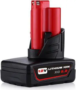 Vanon for Milwaukee M12 12Volt Lithium XC 5.0Ah Extended Capacity Battery 48-11-2460