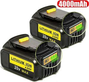 Vanon 2Pack for DeWalt DCB205-2 20V 20 Volt Max XR 4.0AH Lithium Ion Battery DCB200