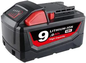 VANON Replace for MILWAUKEE M18 Battery 18V 9000mAh Li-ion 48-11-1890 48-11-1850 48-11-1828 48-11-1820 48-11-1815