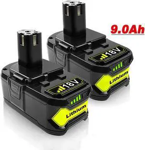 Vanon 2Pack 9.0Ah for Ryobi One+Plus RB18L50 18V Lithium P108 Battery P109 Cordless