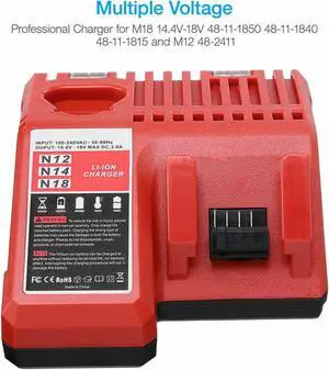 Vanon for Milwaukee M12 M18 12V-18V Lithium Battery Charger 48-59-1812 48-11-1860