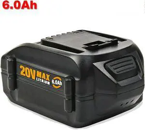 Vanon 6.0Ah for Worx WA3520 20V Lithium Poweshare Battery for Trimmer, Hedge Trimmer, Blower WA3575 WA3525 WA3578 WA3512.1 WG163 WG151s WG155s WA3512 WG540 WG540.5, WG890, WG891