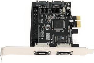 Combo SATA 2.0 + IDE PCI-E RAID Controller Card 1Port IDE+2 port sata +2 port eSATA Card RAID 0, RAID 1, RAID 0+1 Supported