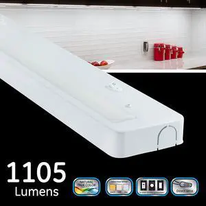 GE Enbrighten Premium 24 Inches LED Direct Fixture Wire Under Cabinet Light, White