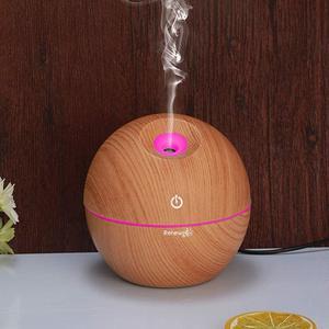 Renewgoo Color-Changing Aroma Diffuser Essential Oil Humidifier and Mist Maker, Ultimate Aromatherapy, Therapeutic Calm Relaxation, Light Wood Brown