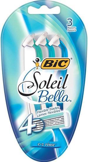 BIC Soleil Bella Women's Coconut Milk Enriched Moisture Strip 4-Blade Disposable Razor, 24 Count