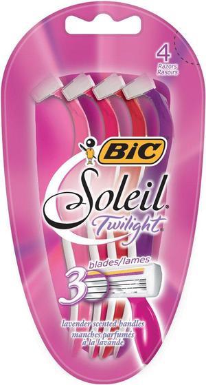 BIC Soleil Twilight Women's Vitamin E Enriched Lubricating Strip Triple Blade Flexible Disposable Razor, 32 Count