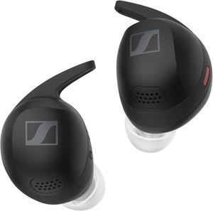 Sennheiser MOMENTUM Sport Earbuds with Sport Sound Tuning and Adaptive ANC, Secure Fit, 24-Hour Battery Life, Fitness Tracker for Body Performance Data - Black