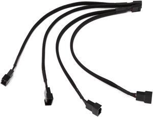2Pcs 9inch 4 pin PWM Fan Splitter Y Extension Power Cable Cord