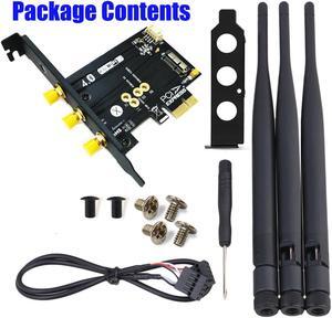 WiFi + Bluetooth 4.0 PCI-E Adapter Card for BCM943224PCIEBT2/bcm94360CS2/BCM943602CS/WiFi Card Computer Bluetooth Adapter