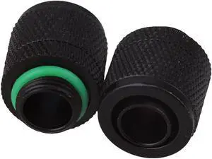 4PCS Black 3/8"ID X 1/2"OD 9.5 X 12.7mm Tubing Compression Water cooling connector G1/4" Thread
