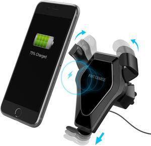 Wireless Car Charger Mount, JLM-013 Gravity Linkage Chargingfor iPhone 8/8 Plus/iPhone X, Samsung Galaxy Note 8, S6 S7 S8 S8+,SONY Z3V Z4V and Qi Enabled Devices