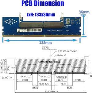 Laptop DDR4 RAM to Desktop Adapter Card, Memory Tester SO DIMM to ddr4 Converter